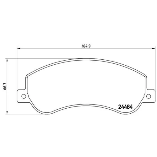 Sada brzdových platničiek kotúčovej brzdy BREMBO P 85 115