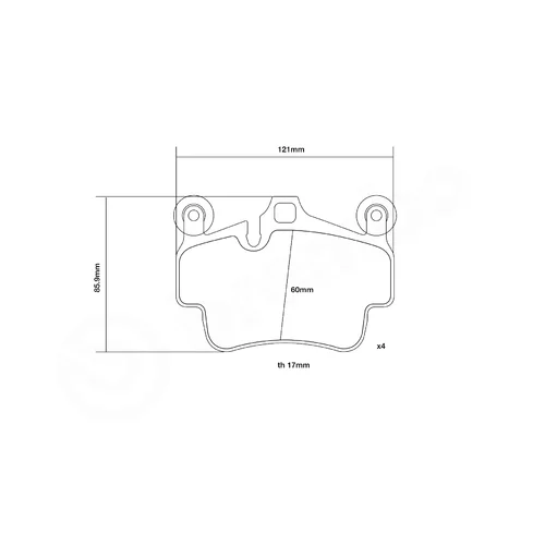 Sada vysoko výkonných brzdových obložení BREMBO 07.B314.85 - obr. 2