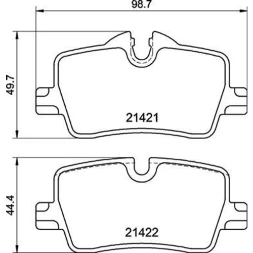 Sada brzdových platničiek kotúčovej brzdy BREMBO P 06 113