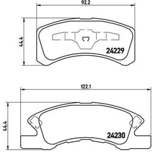 Sada brzdových platničiek kotúčovej brzdy BREMBO P 16 011