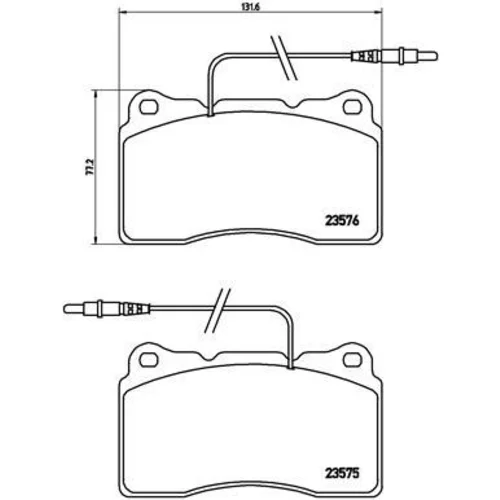 Sada brzdových platničiek kotúčovej brzdy BREMBO P 23 082