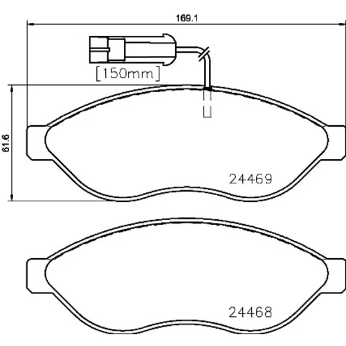 Sada brzdových platničiek kotúčovej brzdy BREMBO P 23 143