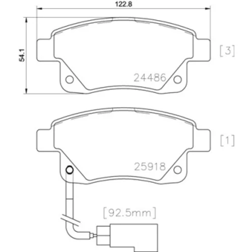 Sada brzdových platničiek kotúčovej brzdy BREMBO P 24 066