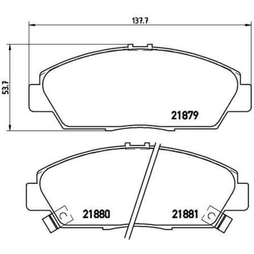 Sada brzdových platničiek kotúčovej brzdy BREMBO P 28 021