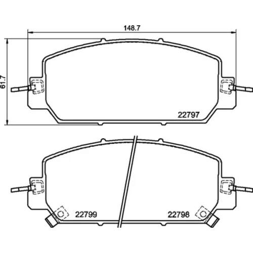 Sada brzdových platničiek kotúčovej brzdy BREMBO P 28 098