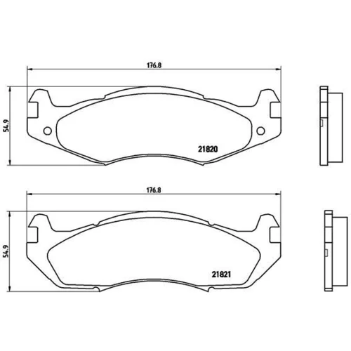 Sada brzdových platničiek kotúčovej brzdy BREMBO P 37 001