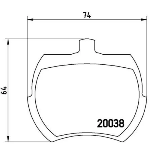 Sada brzdových platničiek kotúčovej brzdy BREMBO P 52 002