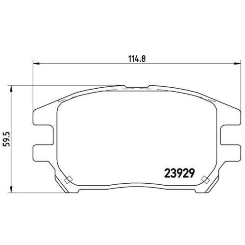 Sada brzdových platničiek kotúčovej brzdy BREMBO P 56 050