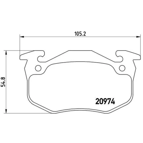 Sada brzdových platničiek kotúčovej brzdy BREMBO P 61 032