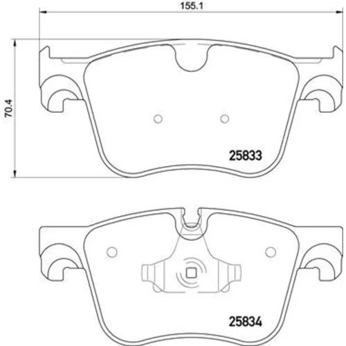 Sada brzdových platničiek kotúčovej brzdy BREMBO P 61 123