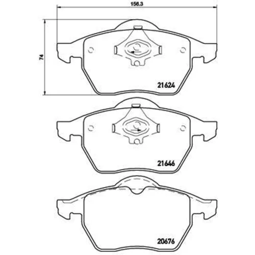 Sada brzdových platničiek kotúčovej brzdy BREMBO P 85 036