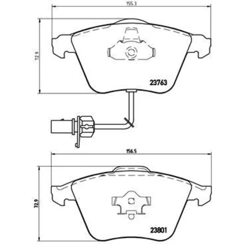 Sada brzdových platničiek kotúčovej brzdy BREMBO P 85 084