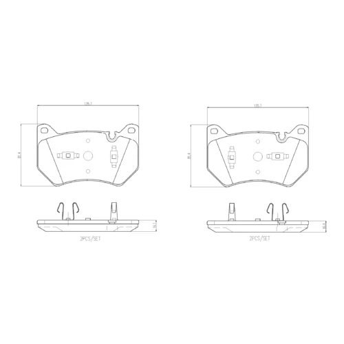 Sada brzdových platničiek kotúčovej brzdy P 85 181 /BREMBO/