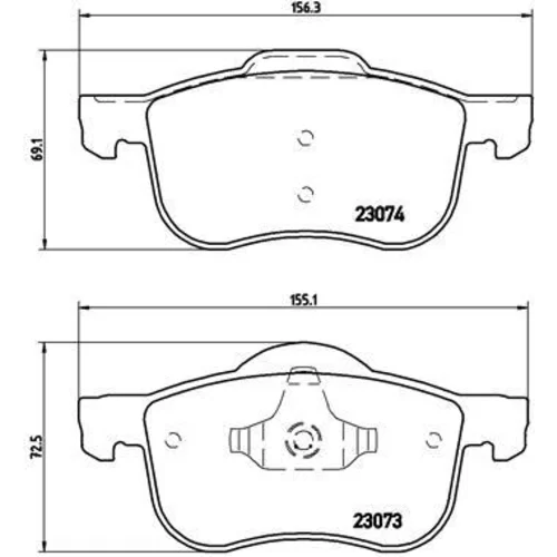 Sada brzdových platničiek kotúčovej brzdy BREMBO P 86 016