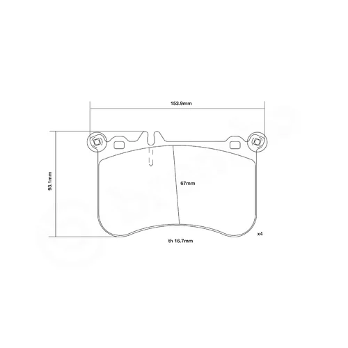 Sada vysoko výkonných brzdových obložení BREMBO 07.B314.94 - obr. 2