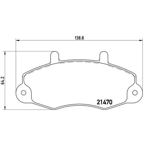 Sada brzdových platničiek kotúčovej brzdy BREMBO P 24 032