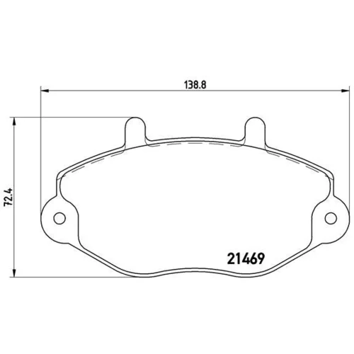 Sada brzdových platničiek kotúčovej brzdy BREMBO P 24 033