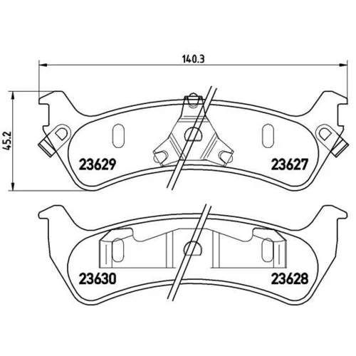 Sada brzdových platničiek kotúčovej brzdy BREMBO P 24 042