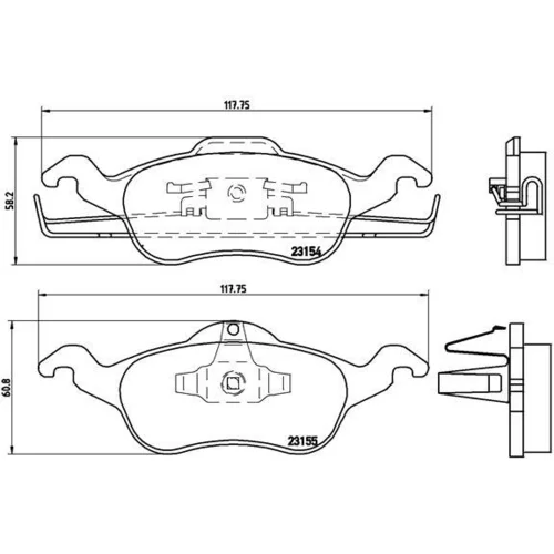 Sada brzdových platničiek kotúčovej brzdy BREMBO P 24 046