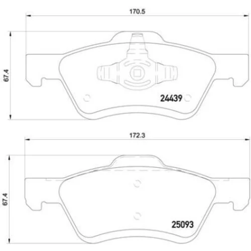 Sada brzdových platničiek kotúčovej brzdy BREMBO P 24 159