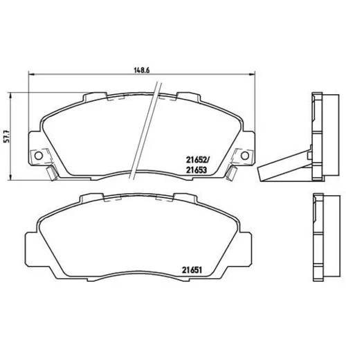 Sada brzdových platničiek kotúčovej brzdy BREMBO P 28 026