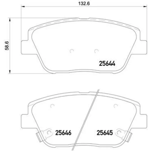 Sada brzdových platničiek kotúčovej brzdy BREMBO P 30 066