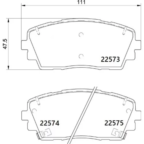 Sada brzdových platničiek kotúčovej brzdy BREMBO P 30 115