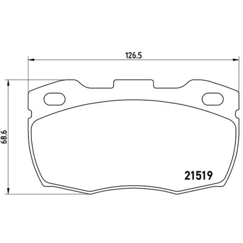 Sada brzdových platničiek kotúčovej brzdy BREMBO P 44 015