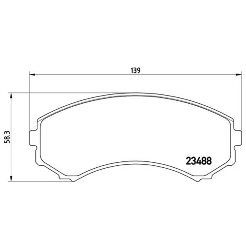 Sada brzdových platničiek kotúčovej brzdy BREMBO P 54 029