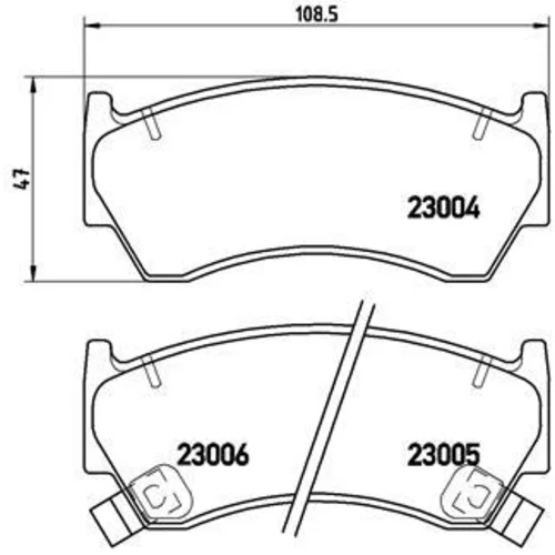 Sada brzdových platničiek kotúčovej brzdy BREMBO P 56 033