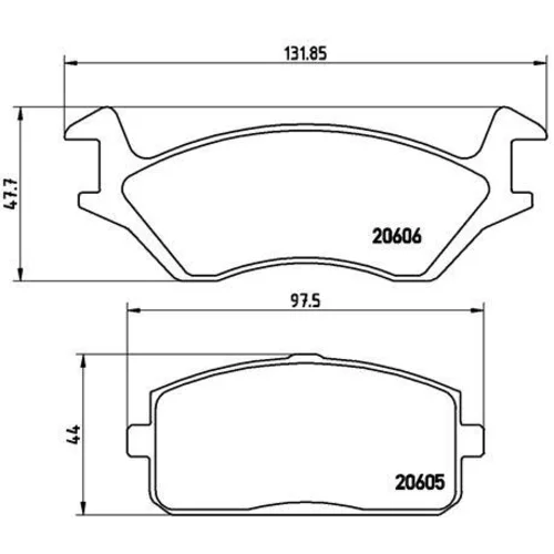 Sada brzdových platničiek kotúčovej brzdy BREMBO P 83 004