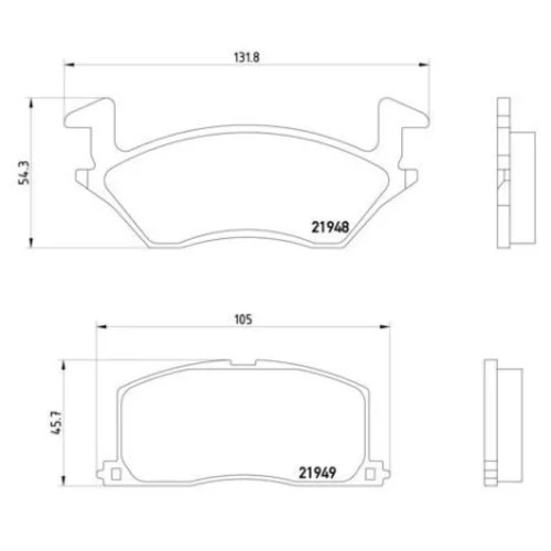 Sada brzdových platničiek kotúčovej brzdy BREMBO P 83 022