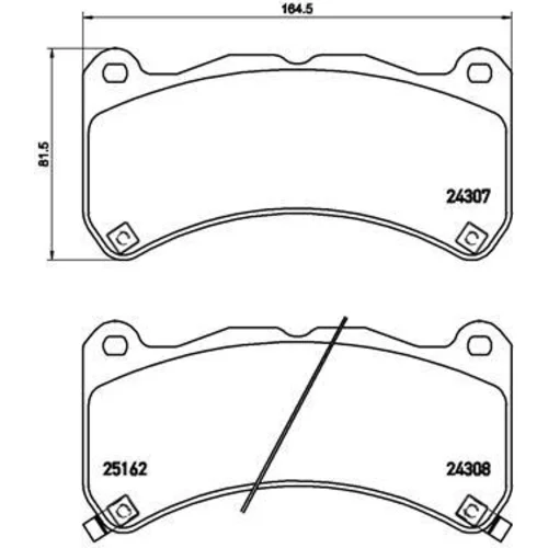 Sada brzdových platničiek kotúčovej brzdy BREMBO P 83 146