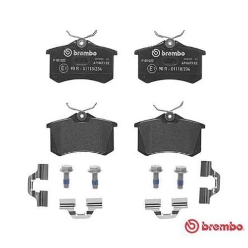 Sada brzdových platničiek kotúčovej brzdy BREMBO P 85 020 - obr. 1