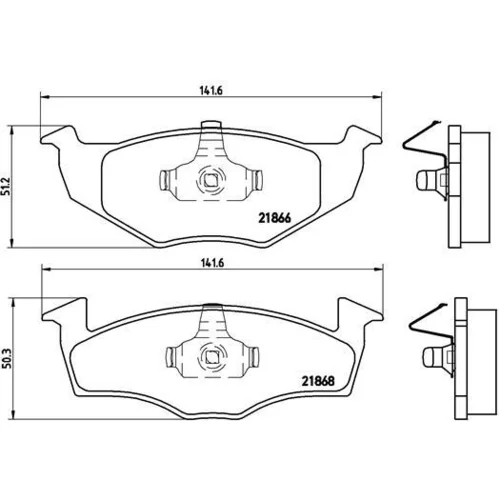 Sada brzdových platničiek kotúčovej brzdy BREMBO P 85 030