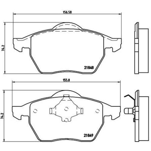 Sada brzdových platničiek kotúčovej brzdy BREMBO P 85 039