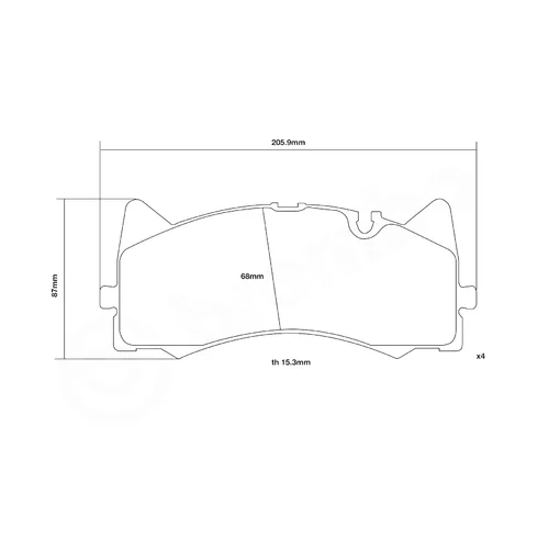 Sada vysoko výkonných brzdových obložení BREMBO 07.D435.48 - obr. 2