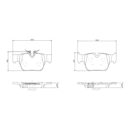 Sada brzdových platničiek kotúčovej brzdy BREMBO P 06 117