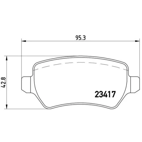 Sada brzdových platničiek kotúčovej brzdy BREMBO P 10 013