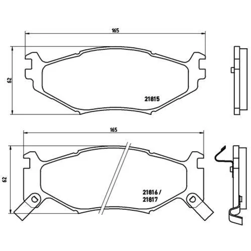 Sada brzdových platničiek kotúčovej brzdy BREMBO P 11 007