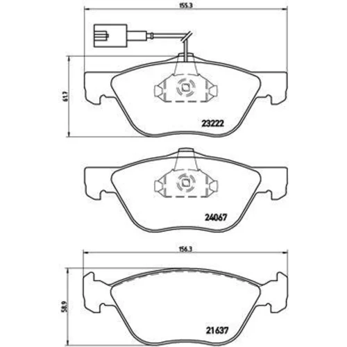 Sada brzdových platničiek kotúčovej brzdy BREMBO P 23 112