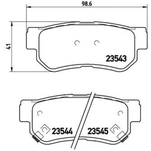 Sada brzdových platničiek kotúčovej brzdy BREMBO P 30 014