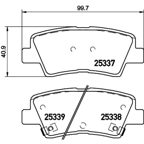 Sada brzdových platničiek kotúčovej brzdy BREMBO P 30 101