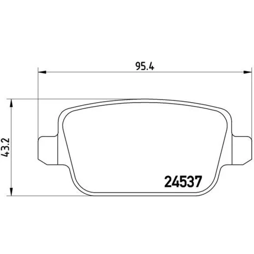 Sada brzdových platničiek kotúčovej brzdy BREMBO P 44 017