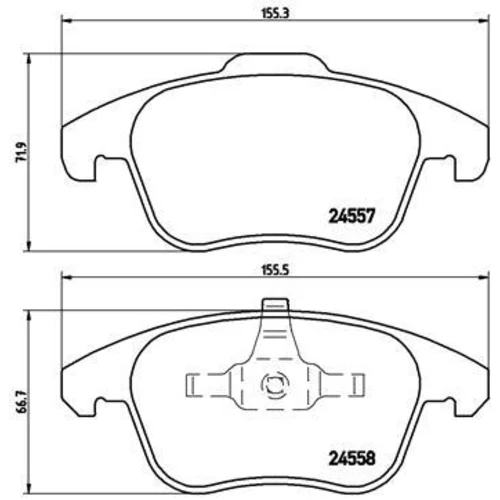 Sada brzdových platničiek kotúčovej brzdy BREMBO P 61 086