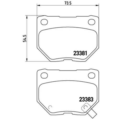 Sada brzdových platničiek kotúčovej brzdy BREMBO P 78 016