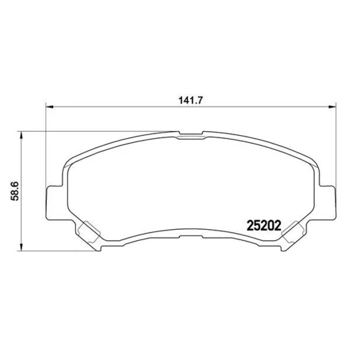 Sada brzdových platničiek kotúčovej brzdy BREMBO P 79 028