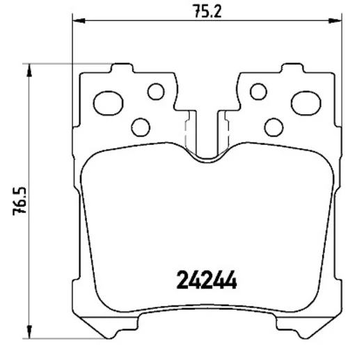 Sada brzdových platničiek kotúčovej brzdy BREMBO P 83 076