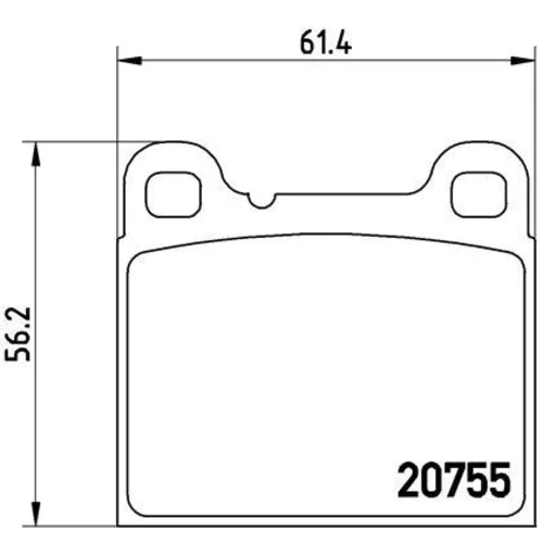 Sada brzdových platničiek kotúčovej brzdy BREMBO P 86 002