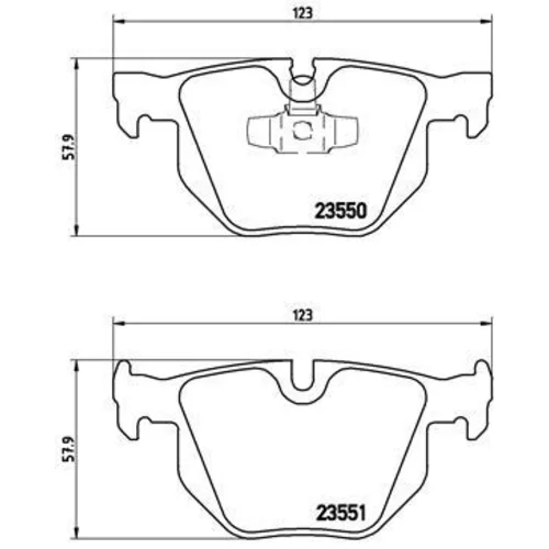 Sada brzdových platničiek kotúčovej brzdy BREMBO P 06 039X